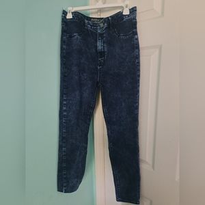 American Eagle Sky High Jegging Women Size 14 Regular Acid Wash Denim Blue Jeans